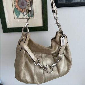 Vintage Coach Goat Suede Hobo Bag